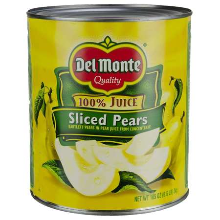 DEL MONTE Del Monte In Juice Sliced Pear #10 Can, PK6 2002203